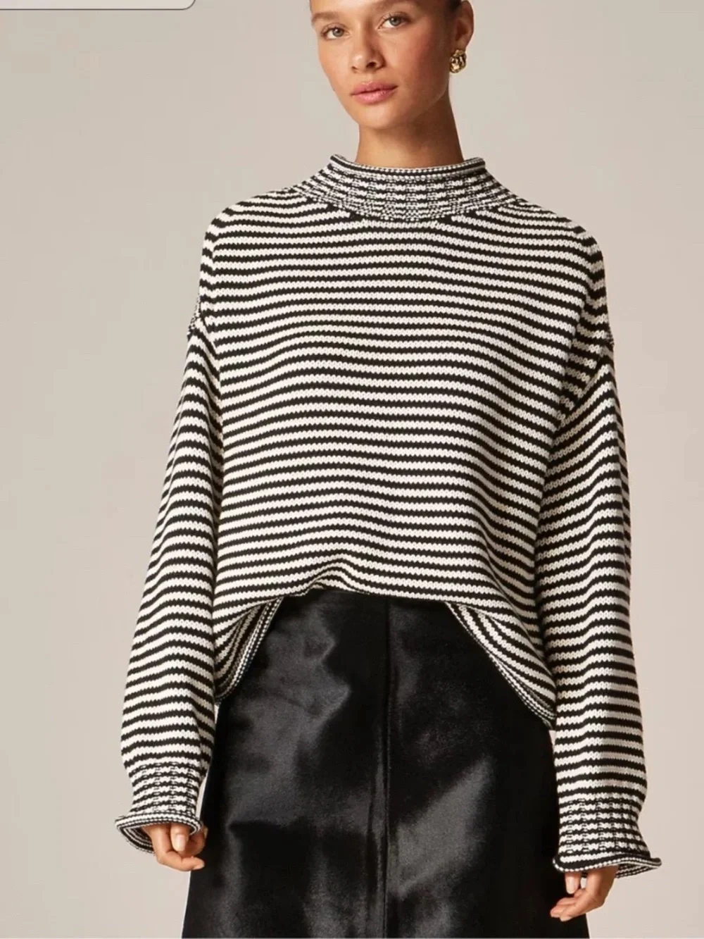 NWT J.Crew 2025 Rollneck Sweater in Stripe